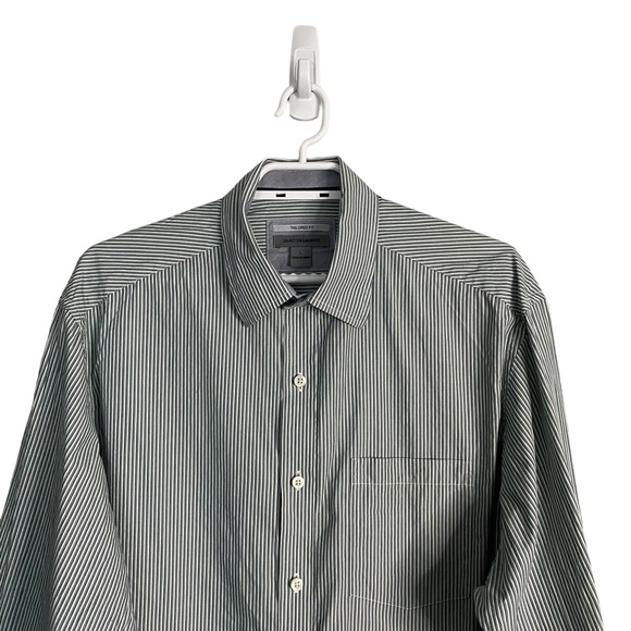 Johnston & Murphy Men's Tailored Fit Striped Button-Down Shirt - Picture 2 of 8